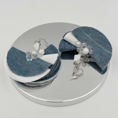 Обици Denim White